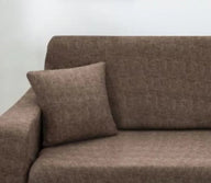 Housse de coussin Effet chiné · Moka
