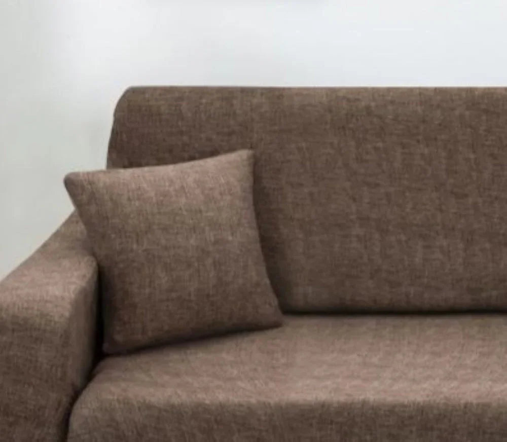 Housse de coussin Effet chiné · Moka