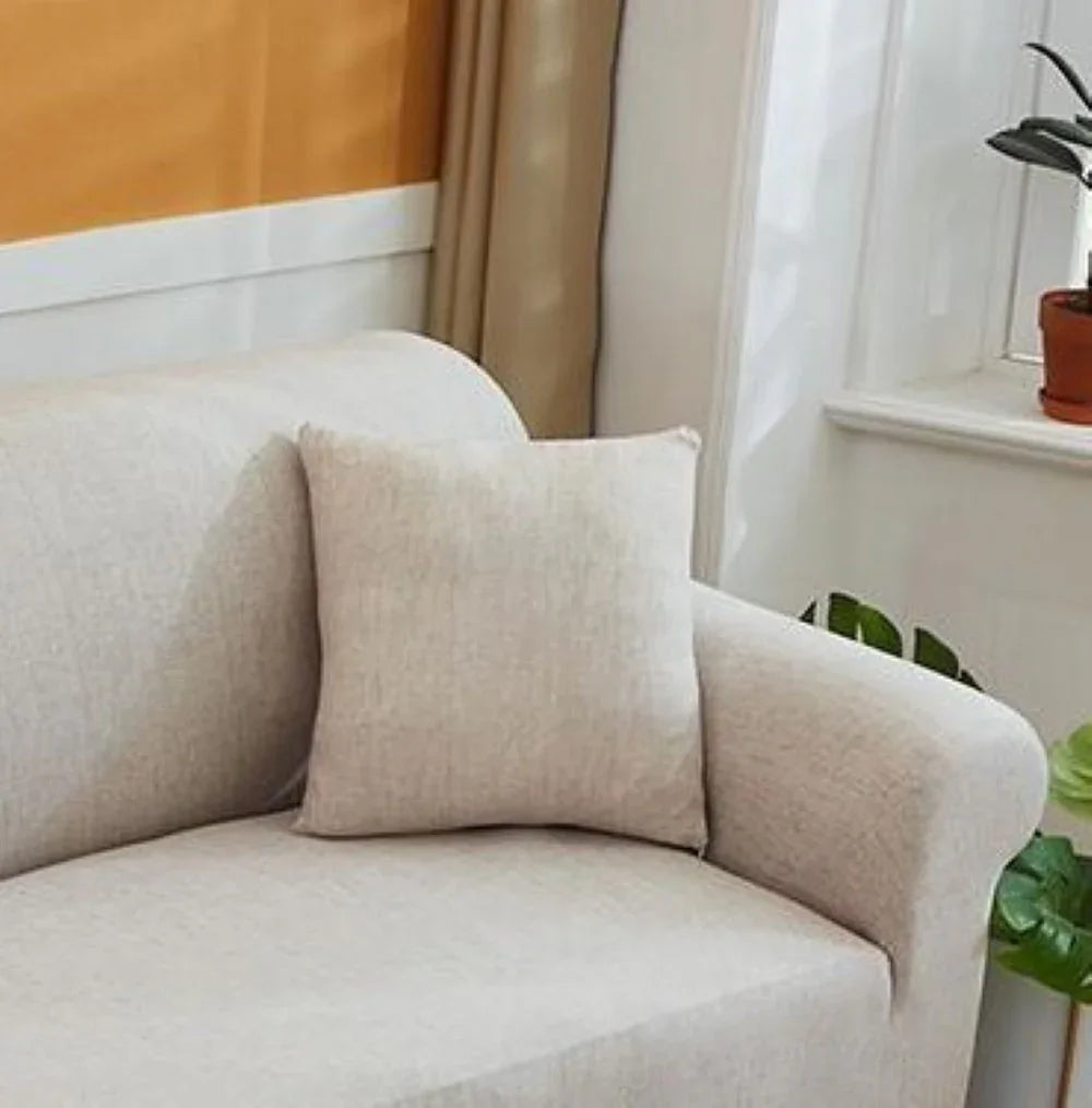 Housse de coussin Effet chiné · Ivoire