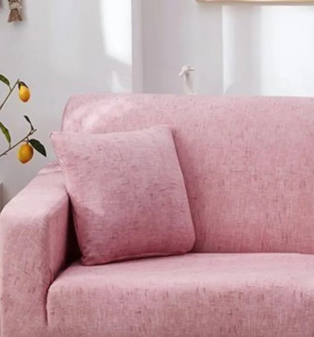 Housse de coussin Effet chiné · Rose