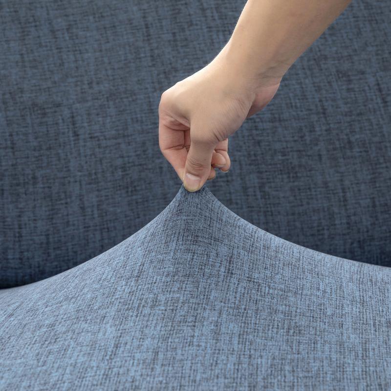 Housse de coussin Effet chiné · Bleu ardoise (vue 2)