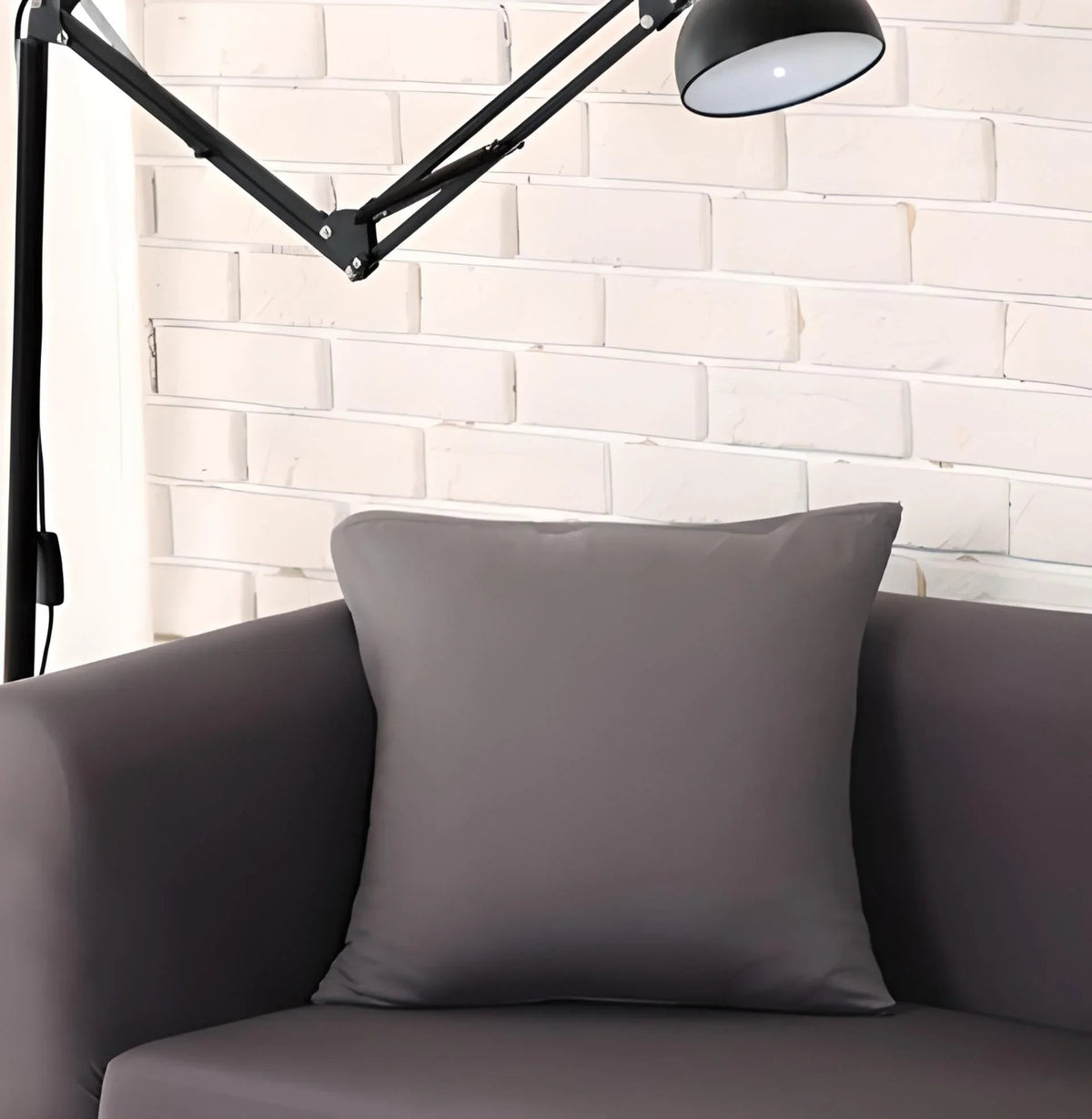 Housse de coussin Unie · Gris ardoise