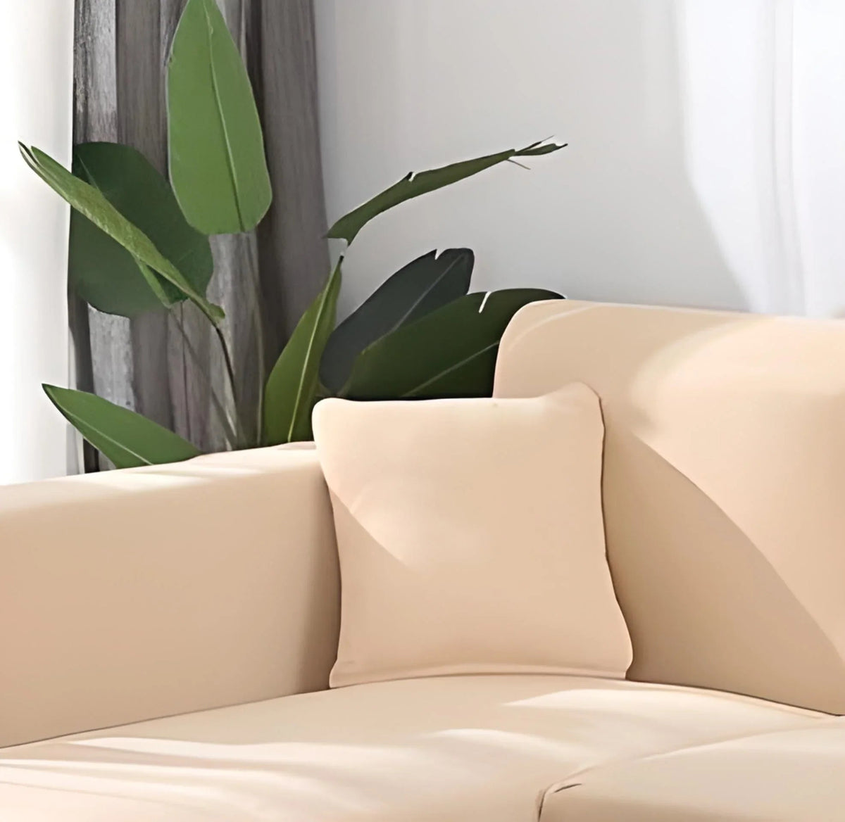 Housse de coussin Unie · Beige lin