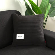 Housse de coussin Jacquard · Noir