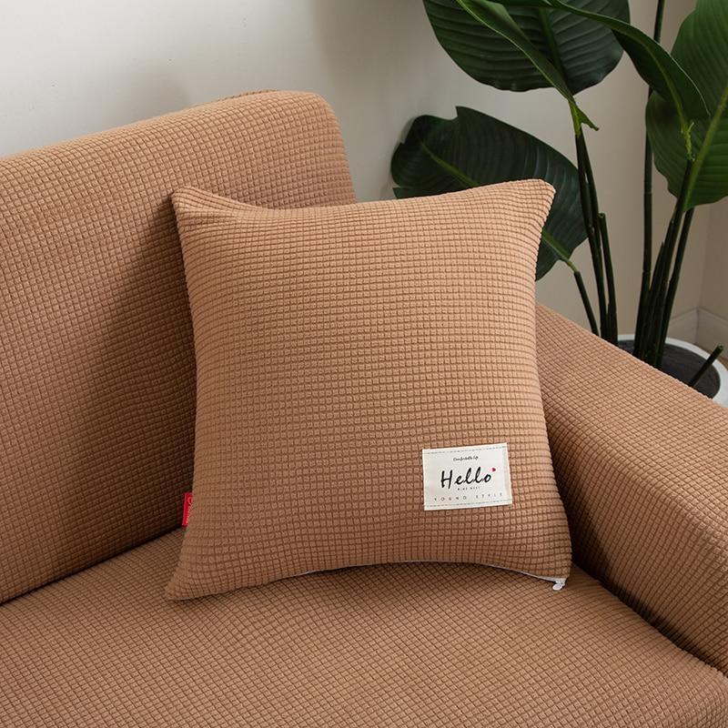 Housse de coussin Jacquard · Tabac