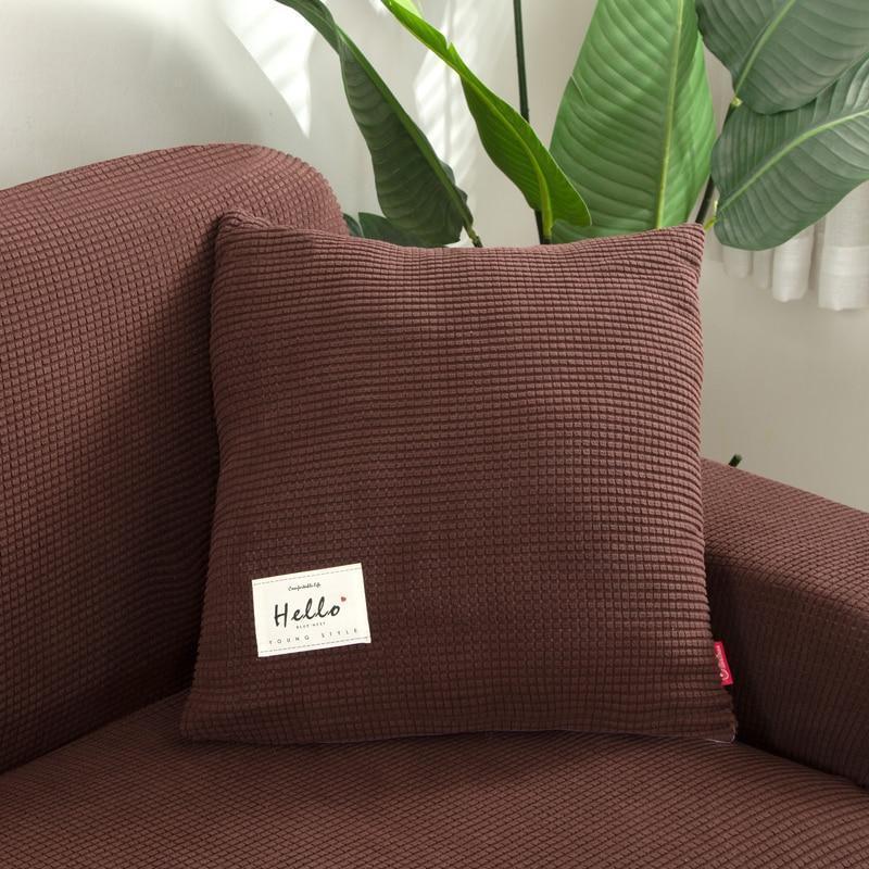 Housse de coussin Jacquard · Chocolat (vue 2)