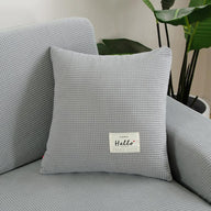 Housse de coussin Jacquard · Gris clair