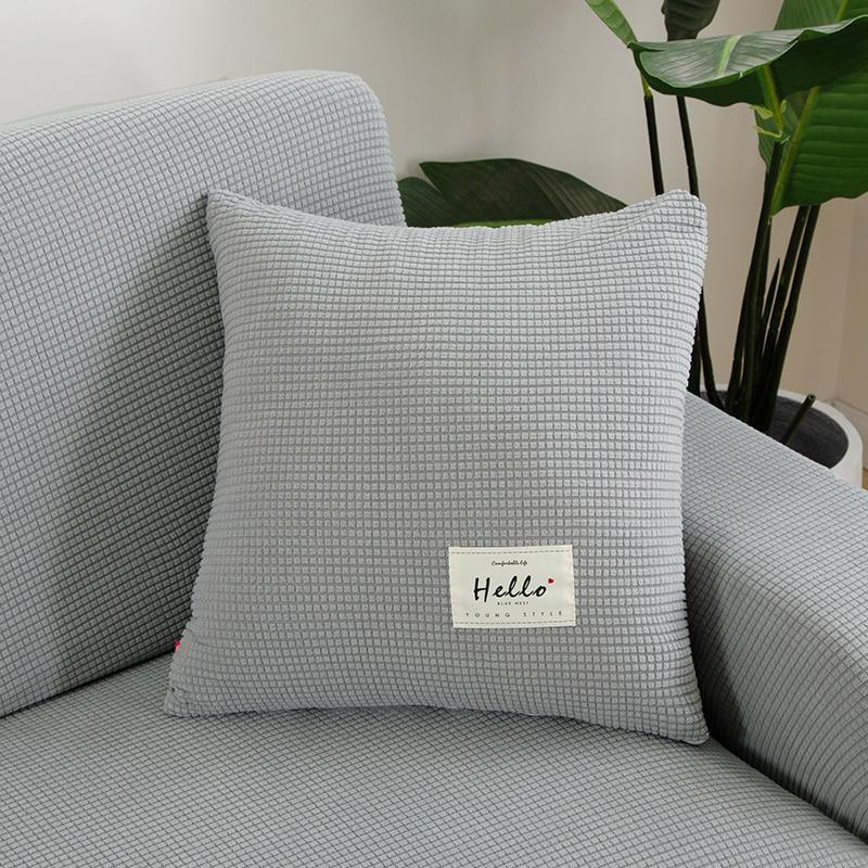 Housse de coussin Jacquard · Gris clair