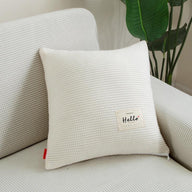 Housse de coussin Jacquard · Blanc cassé