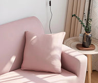 Housse de coussin Unie · Rose poudré