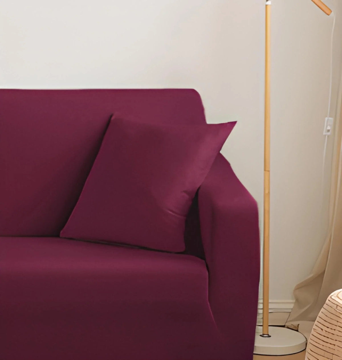 Housse de coussin Unie · Prune