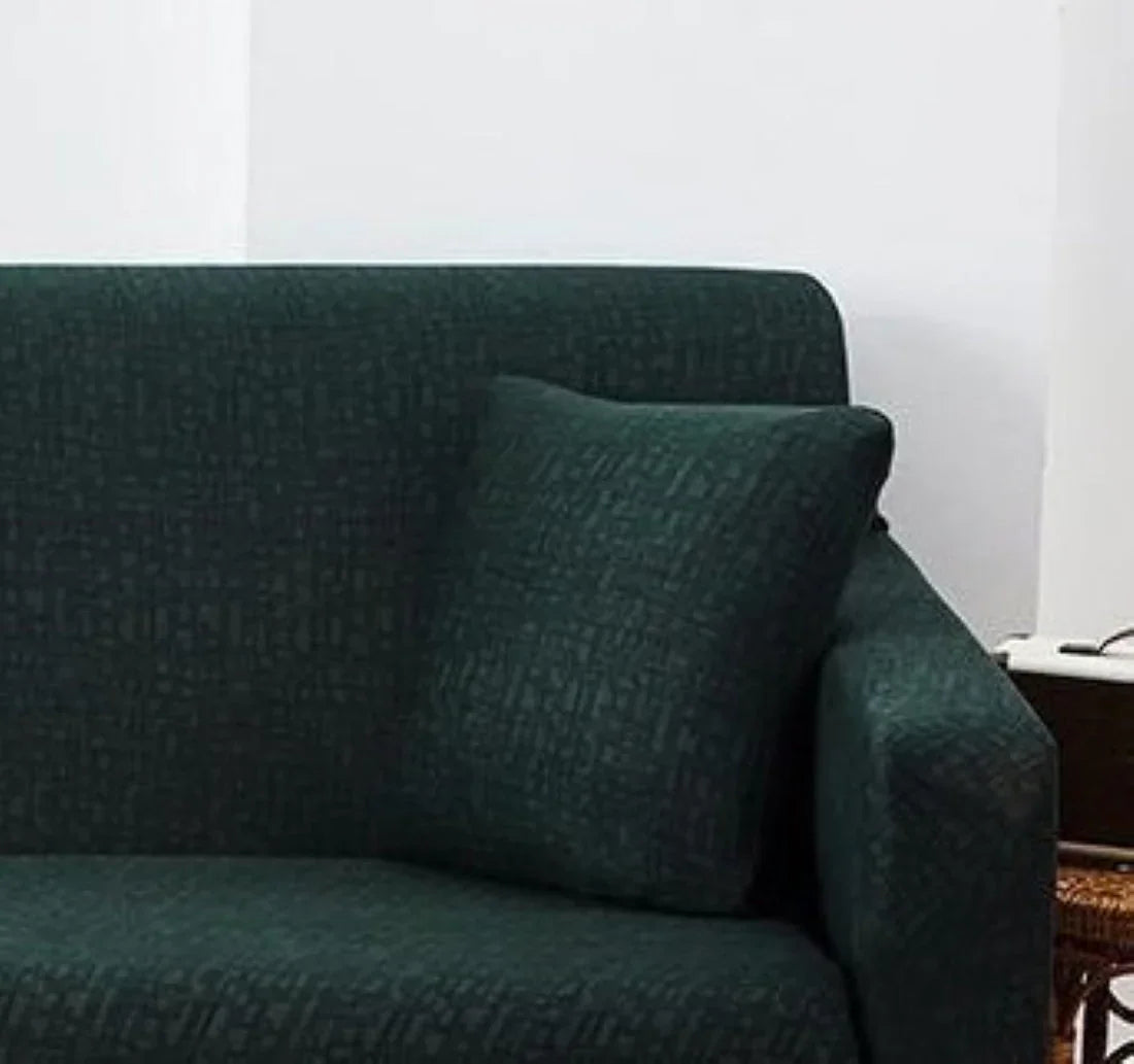 Housse de coussin Motif géométrique · Vert forêt