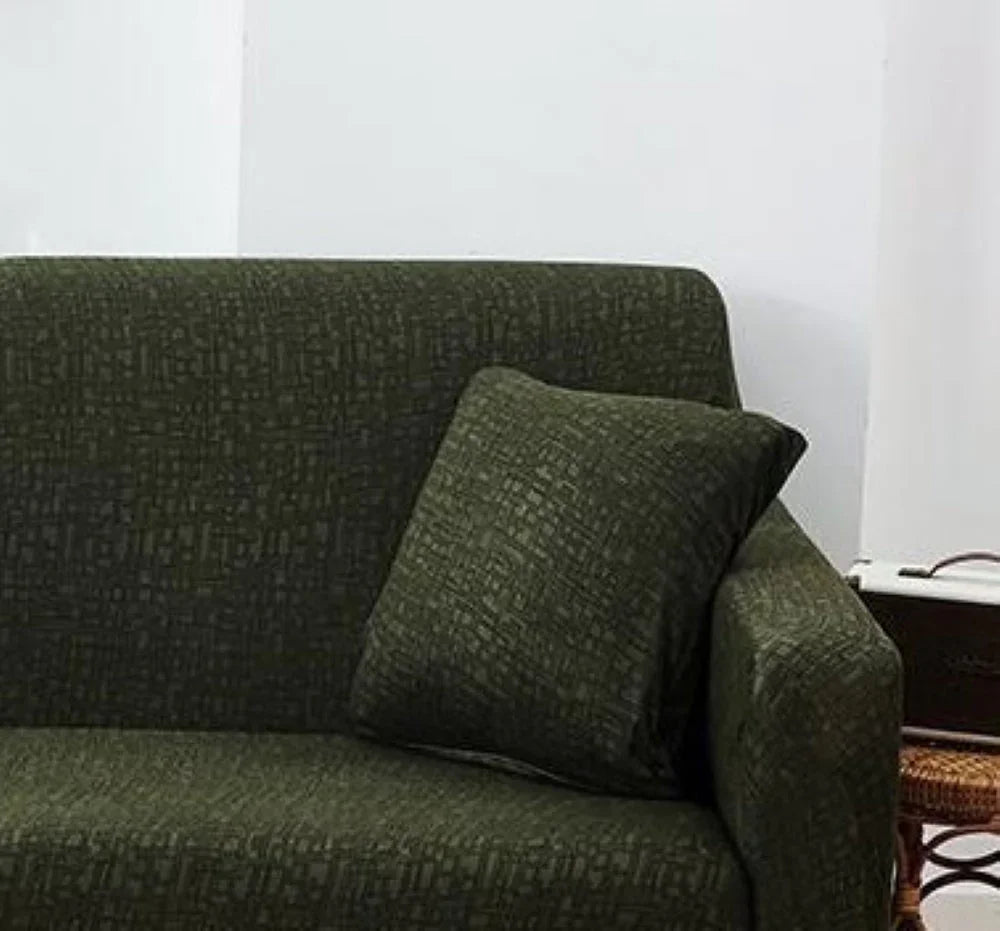 Housse de coussin Motif géométrique · Vert olive