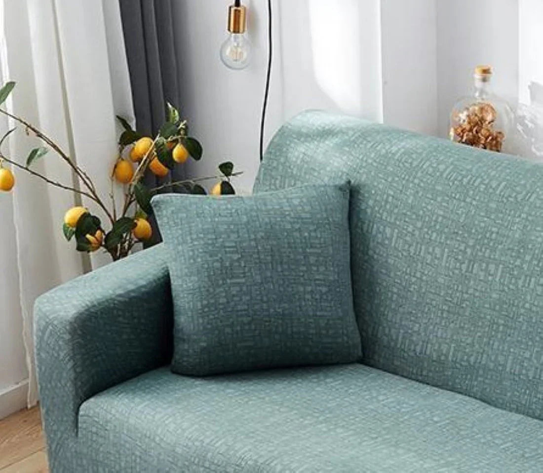 Housse de coussin Motif géométrique · Vert pastel