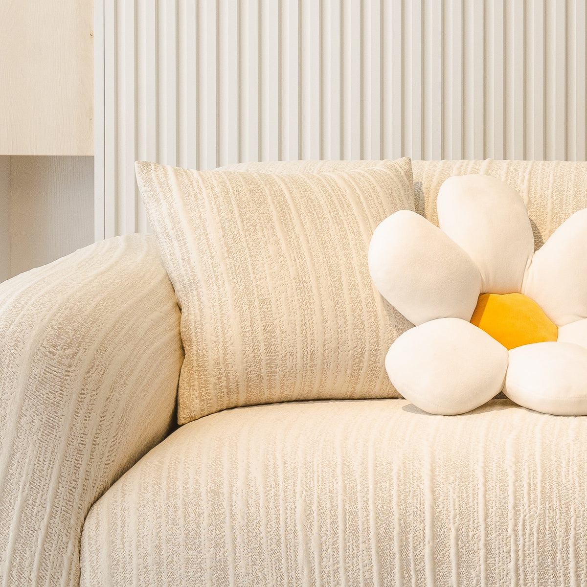 Housse de coussin Rivelle · Crème