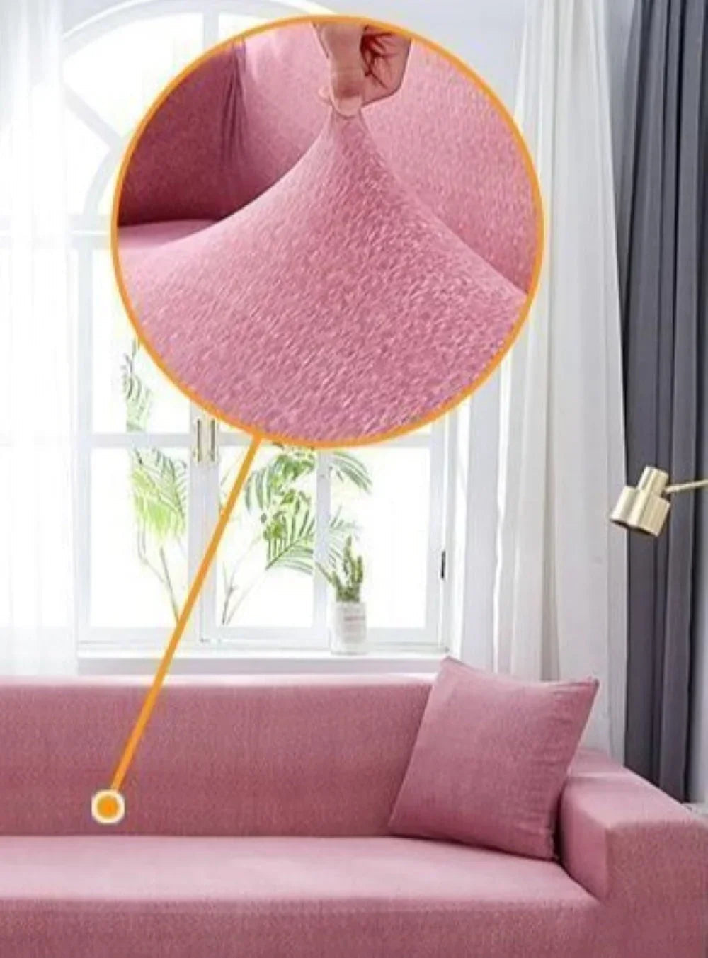 Housse de coussin Motif moucheté · Rose bonbon