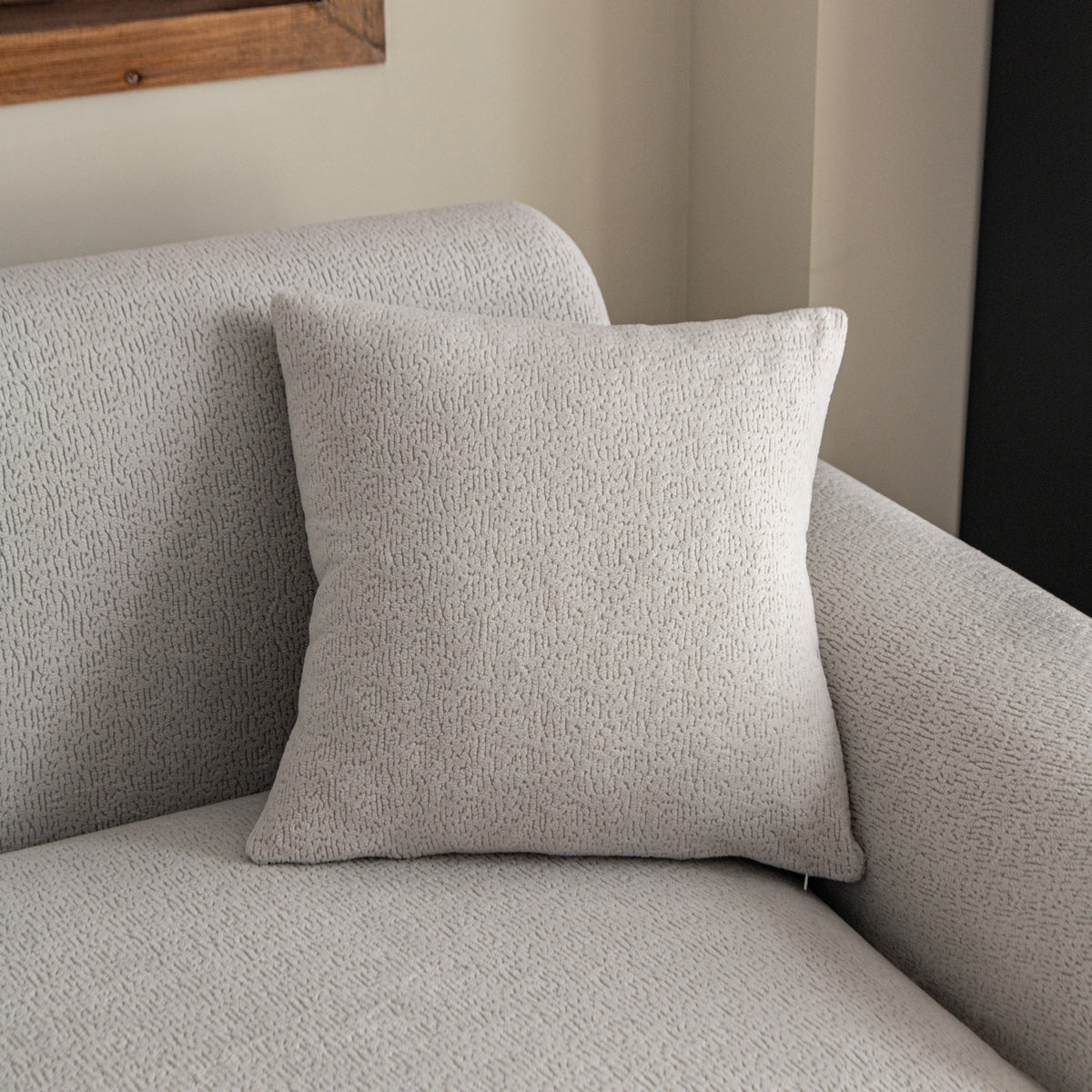 Housse de coussin Veloura · Gris perle