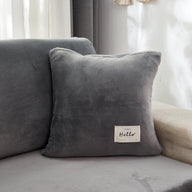 Housse de coussin Velours · Gris clair