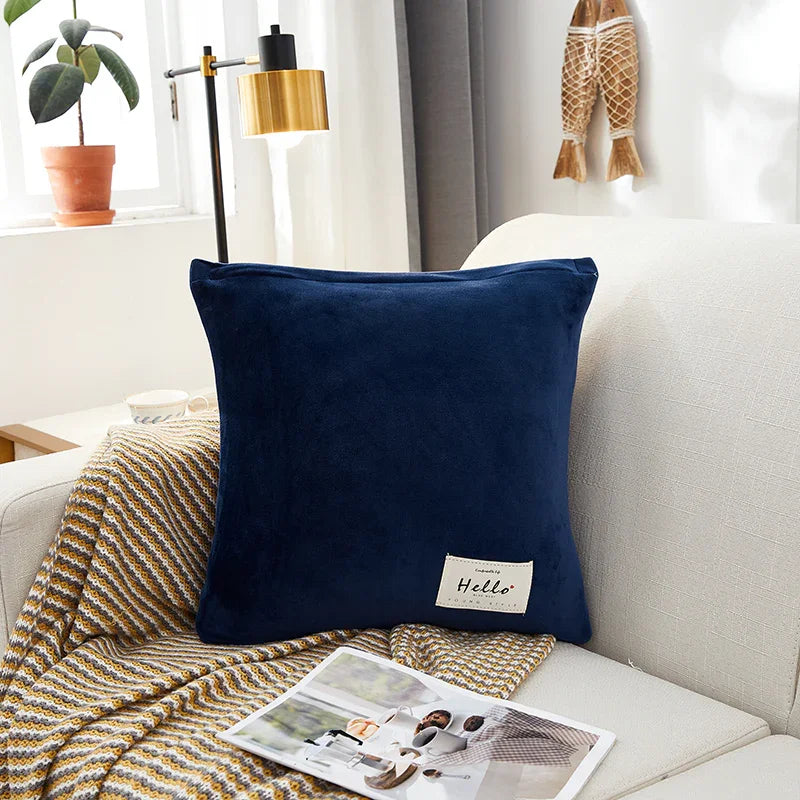 Housse de coussin Velours · Bleu marine