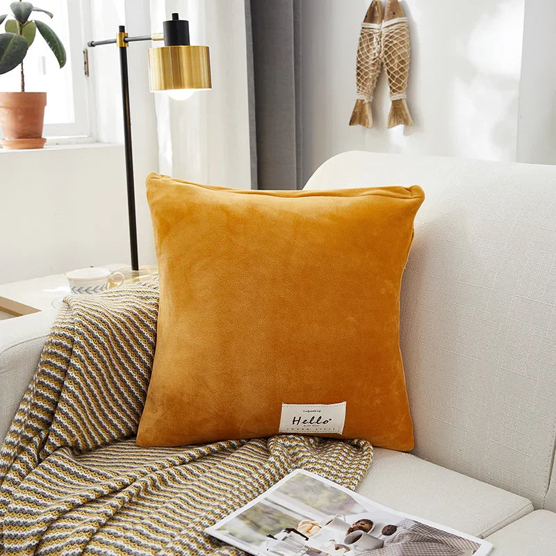 Housse de coussin Velours · Orange