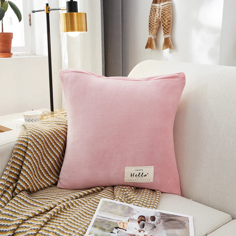 Housse de coussin Velours · Rose