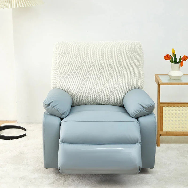 Housse de fauteuil relax Jacquard entrelacé · Beige · Extensible (vue 6)