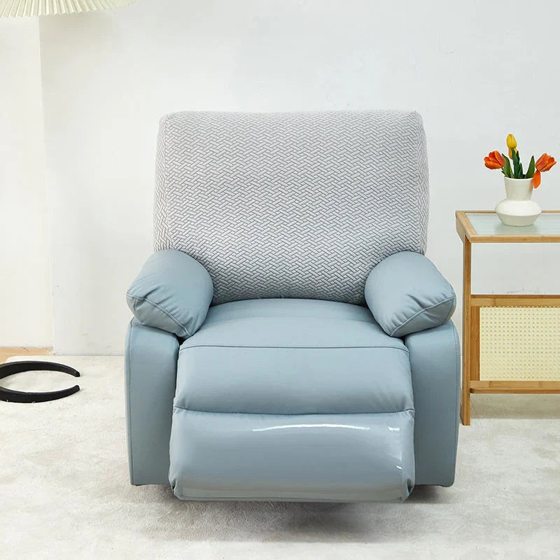 Housse de fauteuil relax Jacquard entrelacé · Gris clair · Extensible (vue 6)