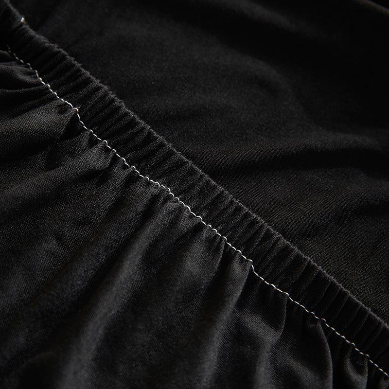 Housse de clic-clac Unie · Noir · Extensible (vue 5)