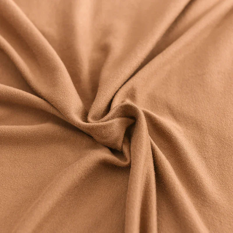 Housse de clic-clac Unie · Marron clair · Extensible (vue 4)