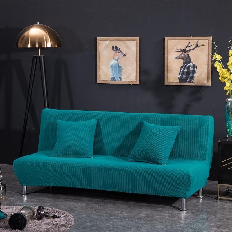 Housse de clic-clac Jacquard · Bleu canard · Extensible