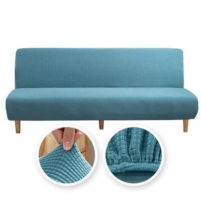 Housse de clic-clac Jacquard · Bleu ciel · Extensible