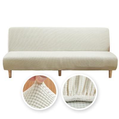 Housse de clic-clac Jacquard · Blanc cassé · Extensible (vue 2)