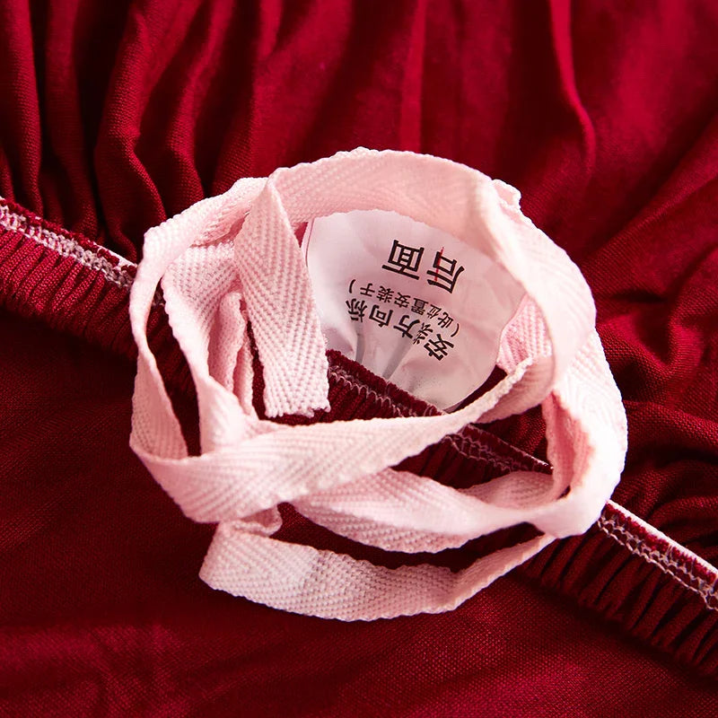 Housse de clic-clac Unie · Rouge · Extensible (vue 5)