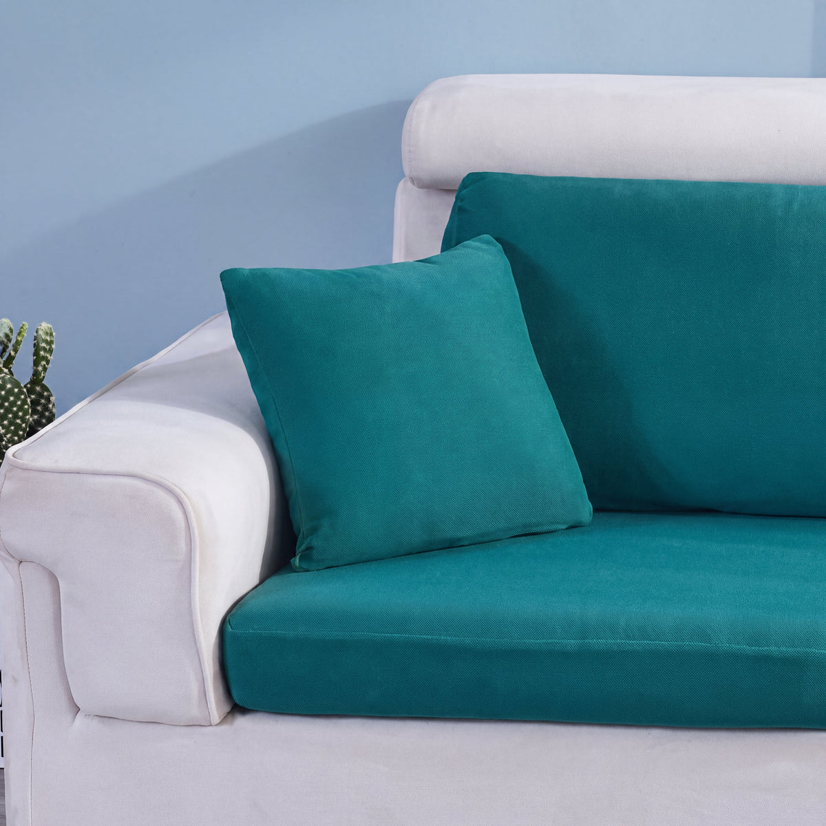 Housse de coussin Imperméable · Vert émeraude