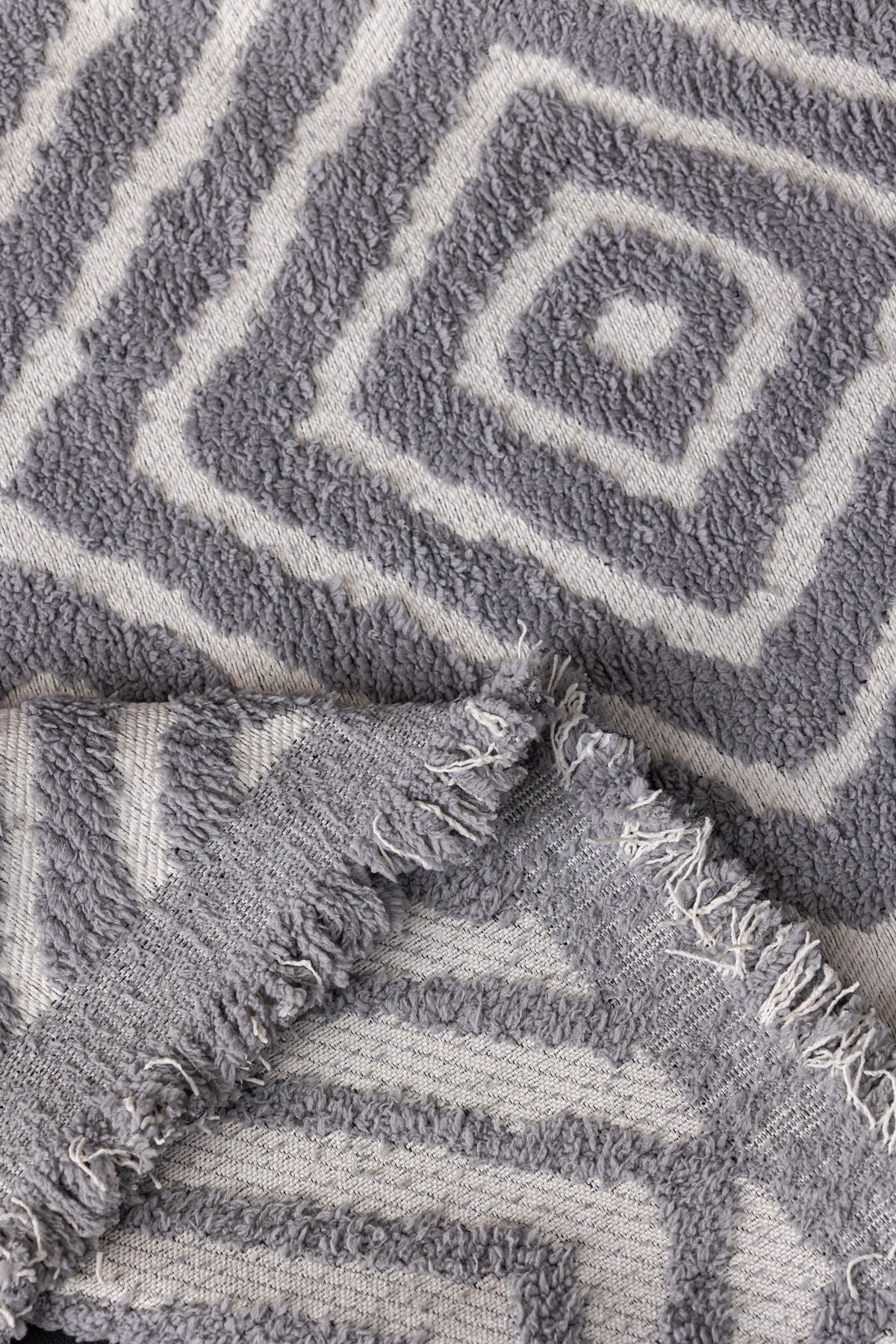 Plaid Atlas Geo · Gris perle (vue 4)
