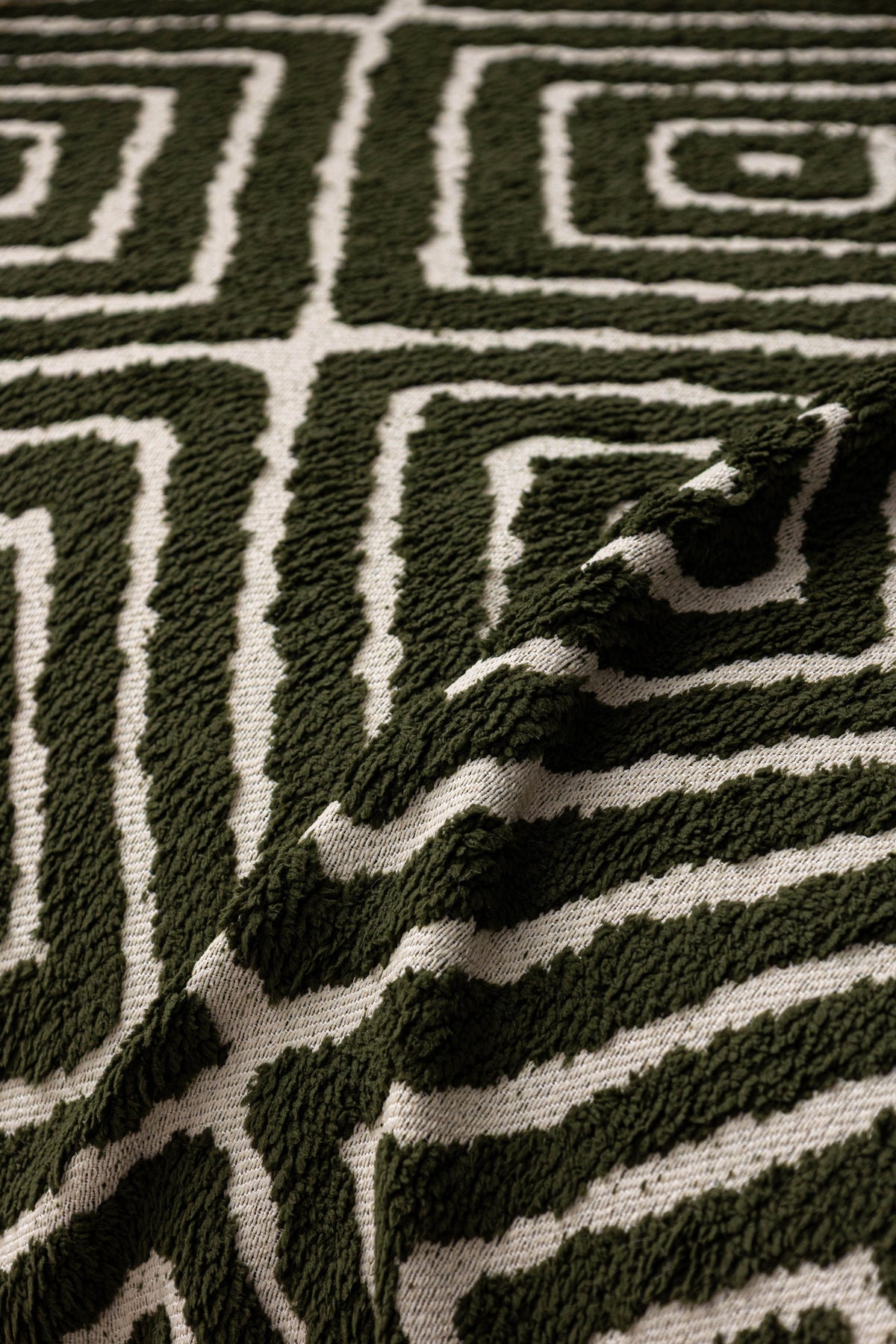 Plaid Atlas Geo · Vert foncé (vue 6)