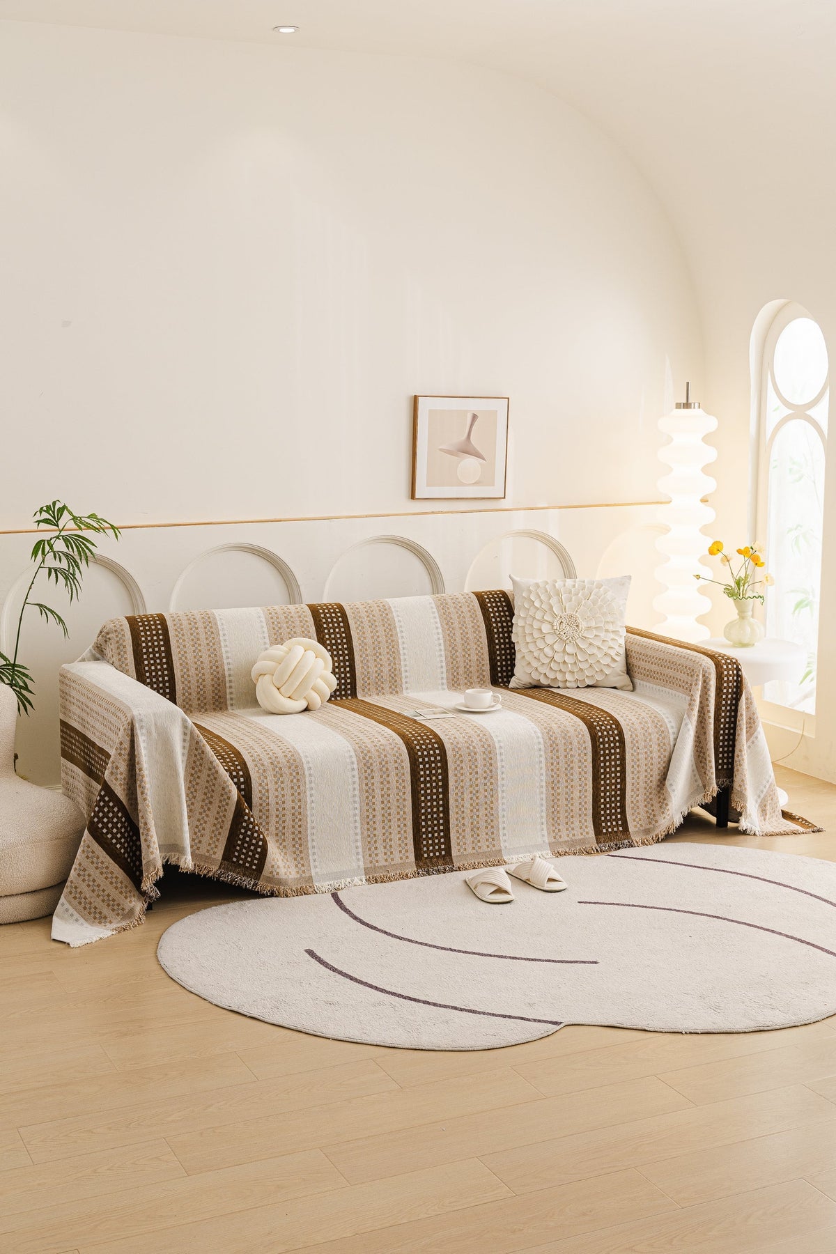Plaid Casella · Marron (vue 2)
