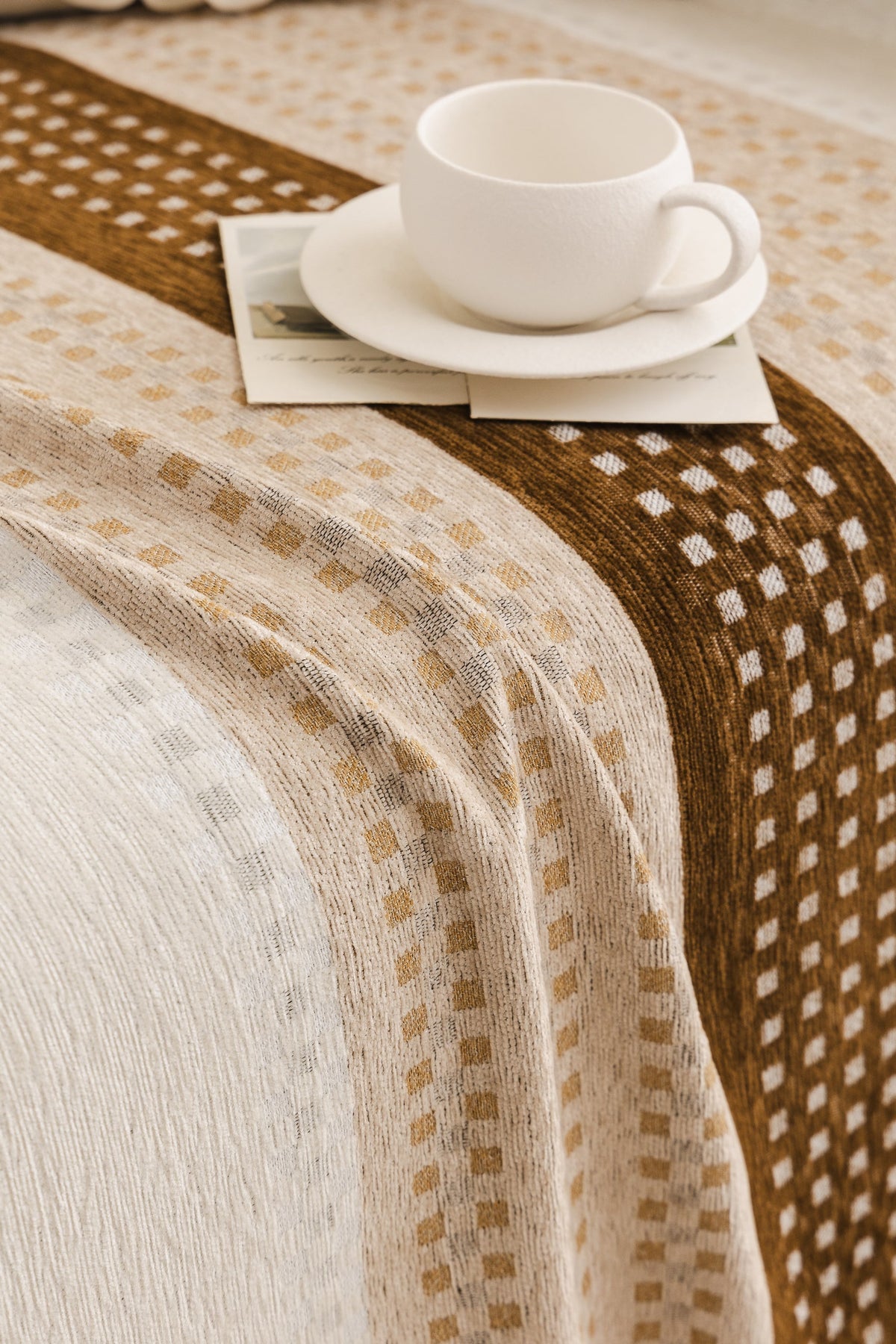 Plaid Casella · Marron (vue 3)