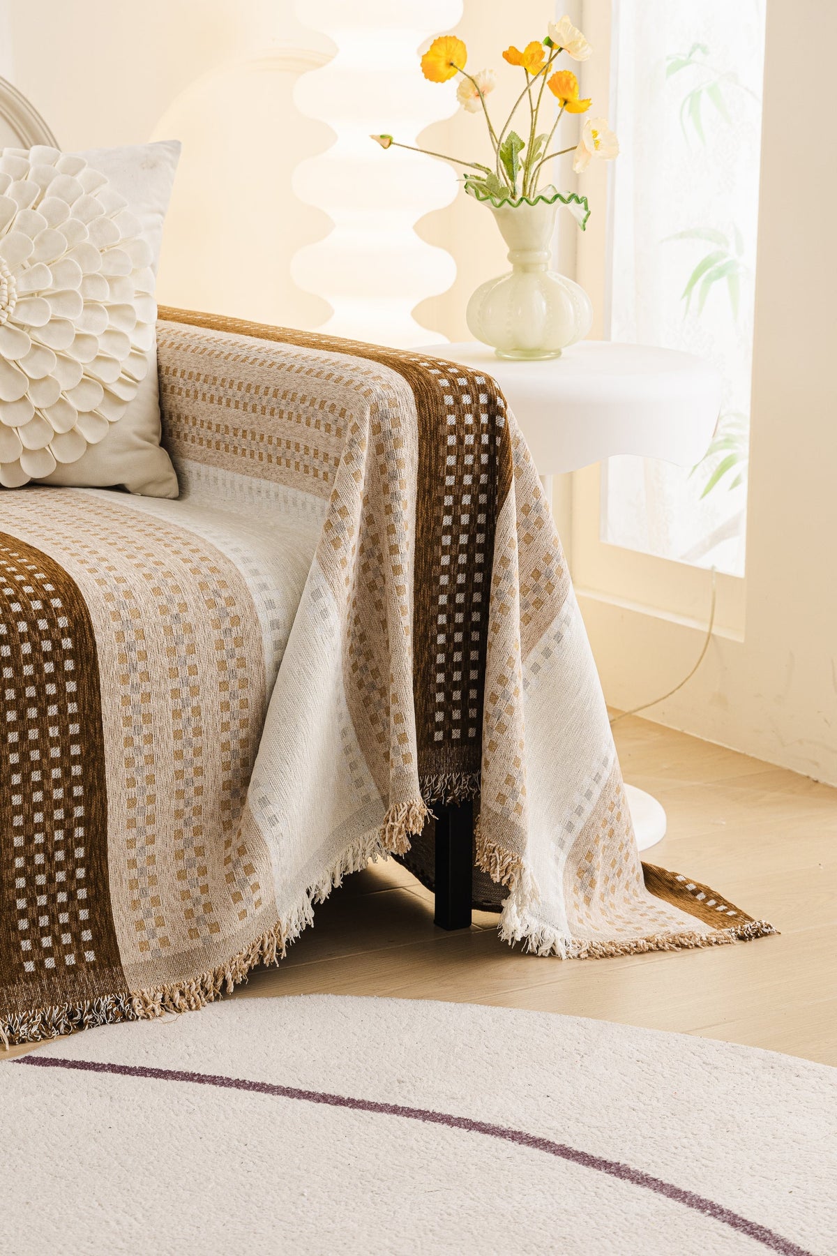 Plaid Casella · Marron (vue 4)