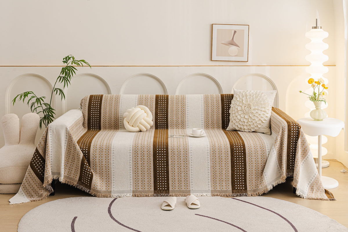 Plaid Casella · Marron (vue 7)