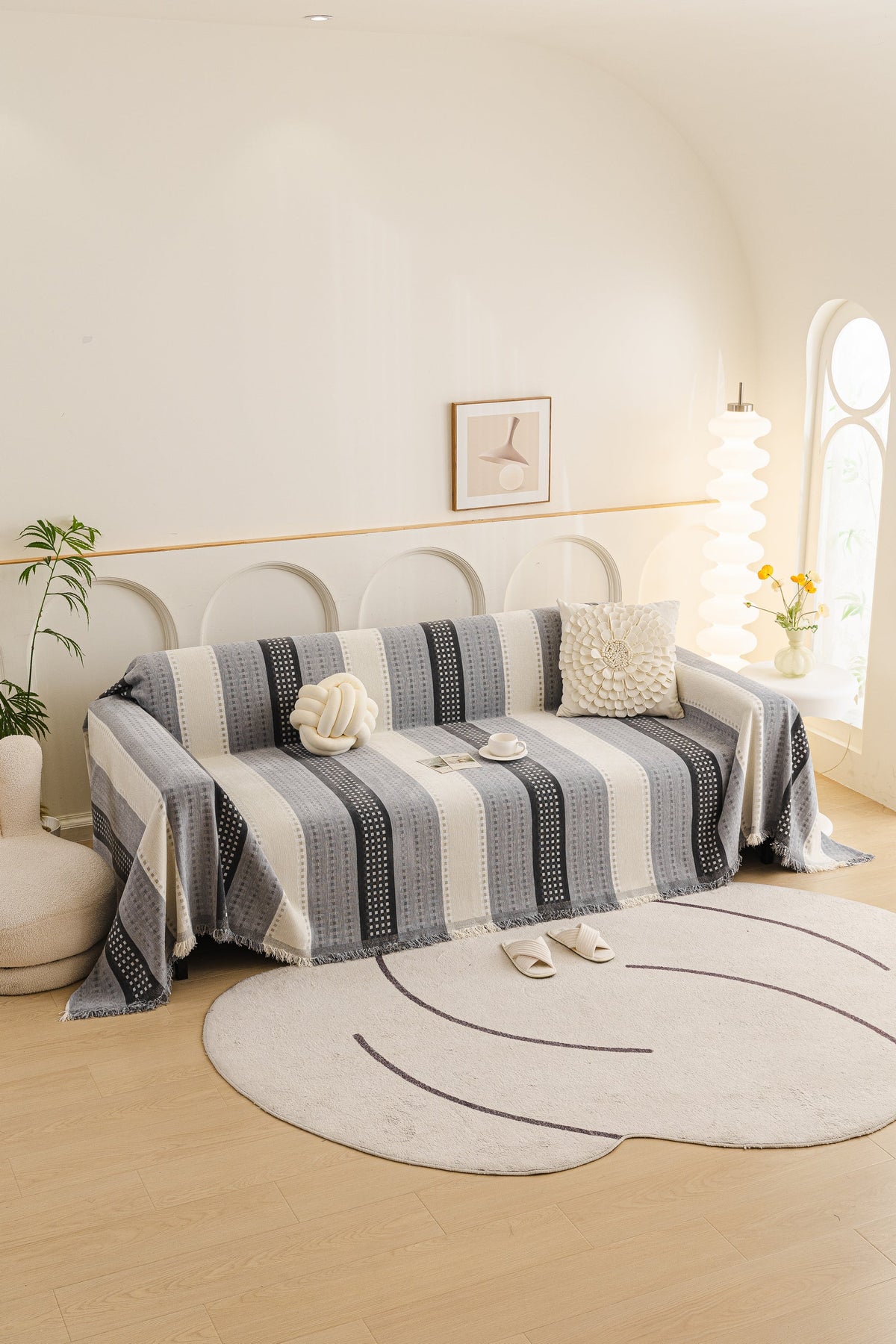Plaid Casella · Gris (vue 2)