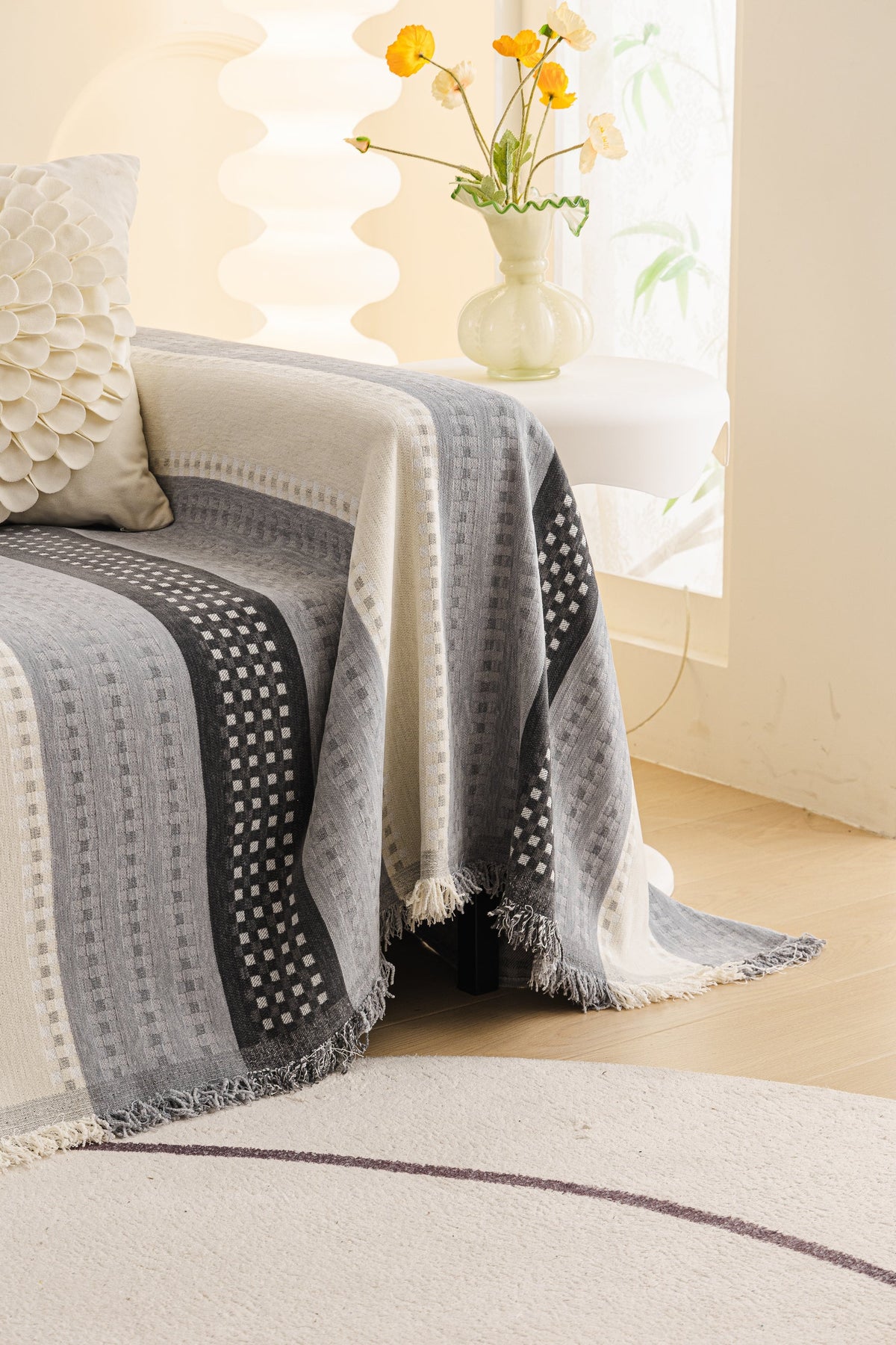 Plaid Casella · Gris (vue 4)
