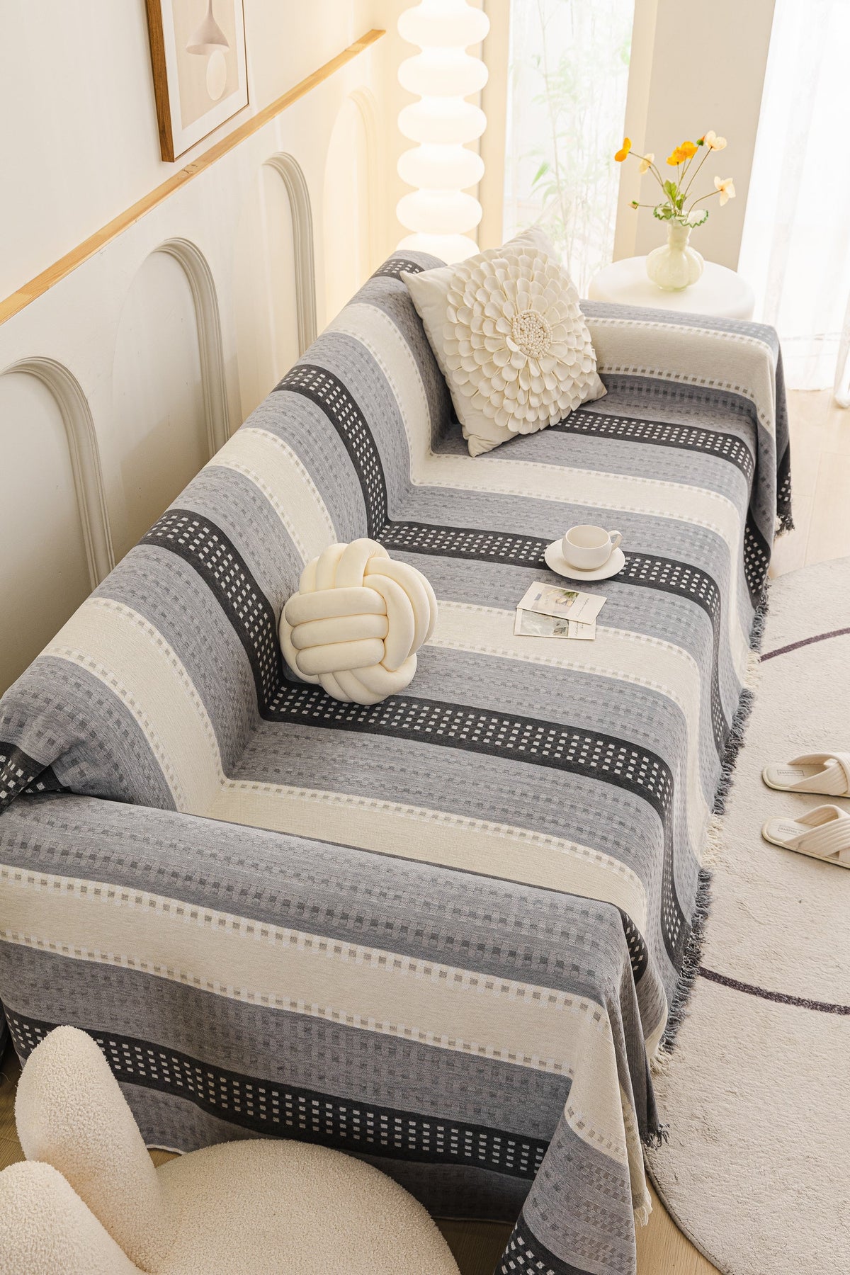 Plaid Casella · Gris (vue 5)
