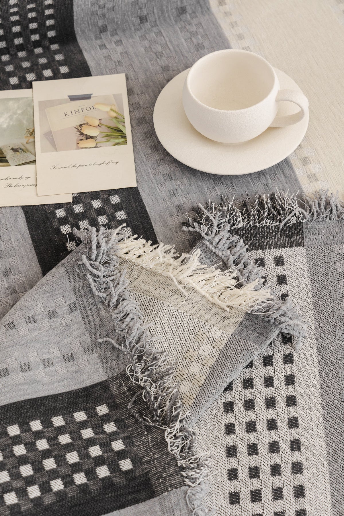 Plaid Casella · Gris (vue 6)