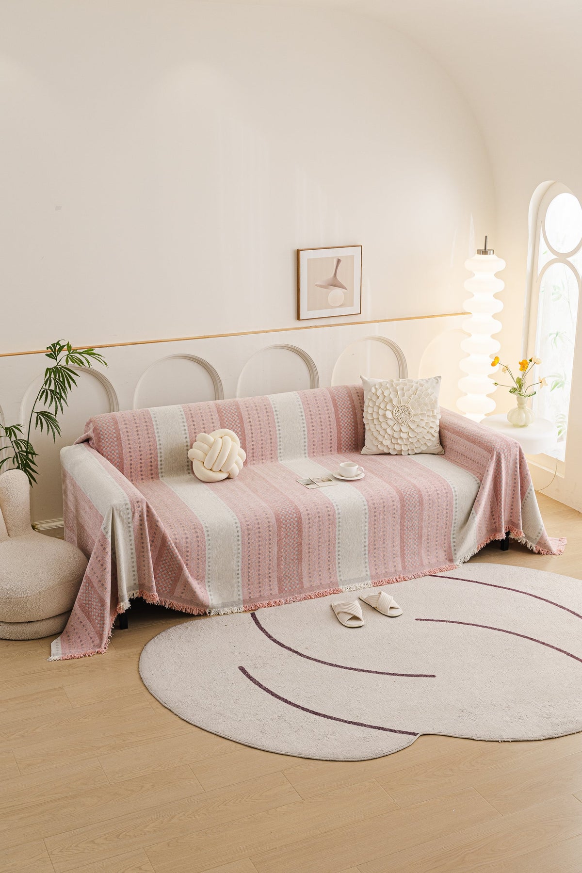 Plaid Casella · Rose (vue 2)