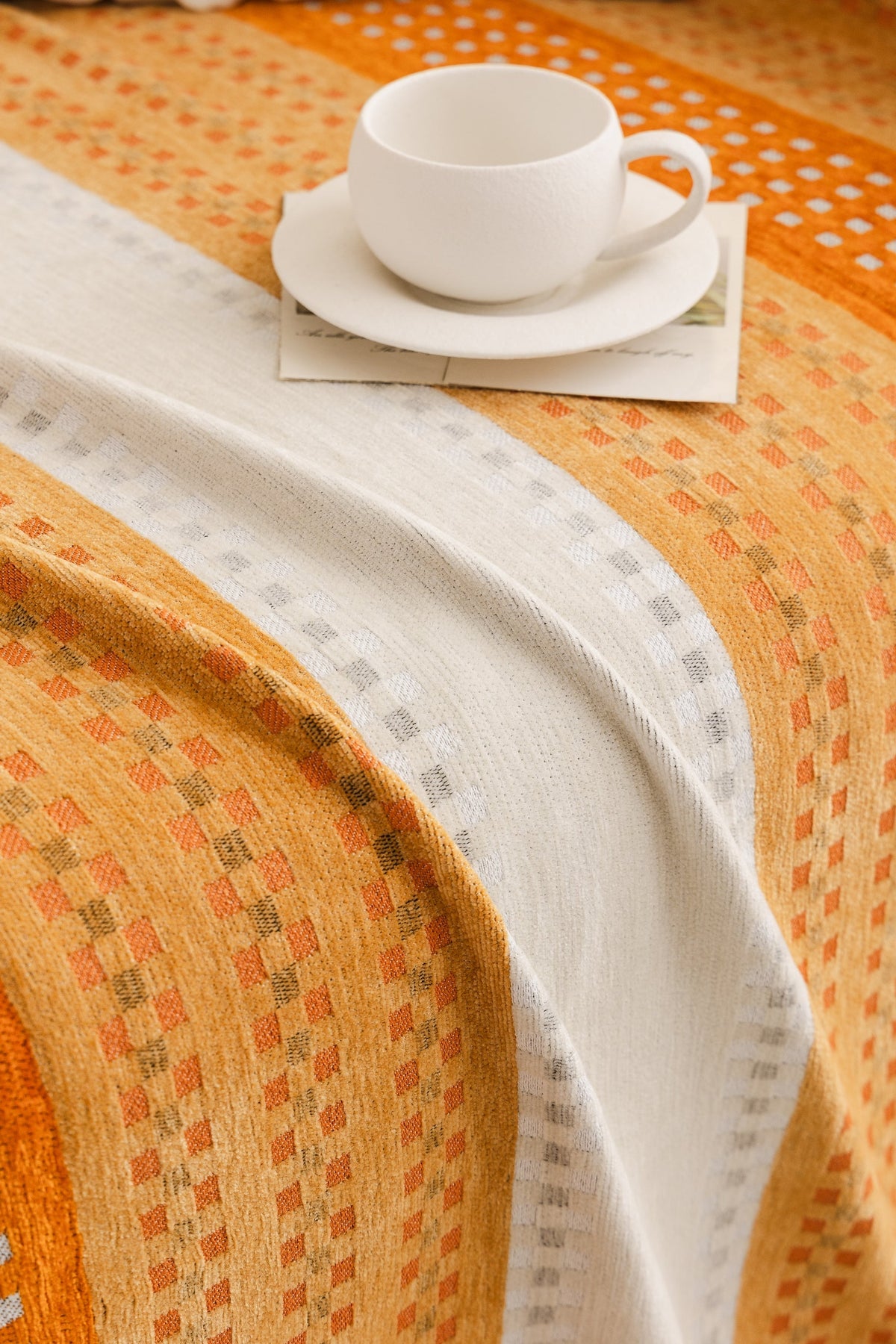 Plaid Casella · Orange (vue 3)