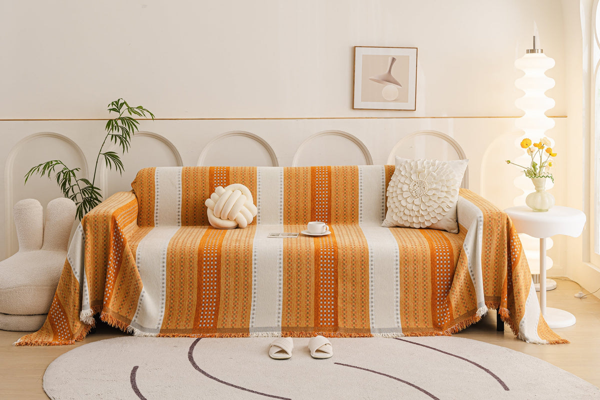 Plaid Casella · Orange (vue 7)