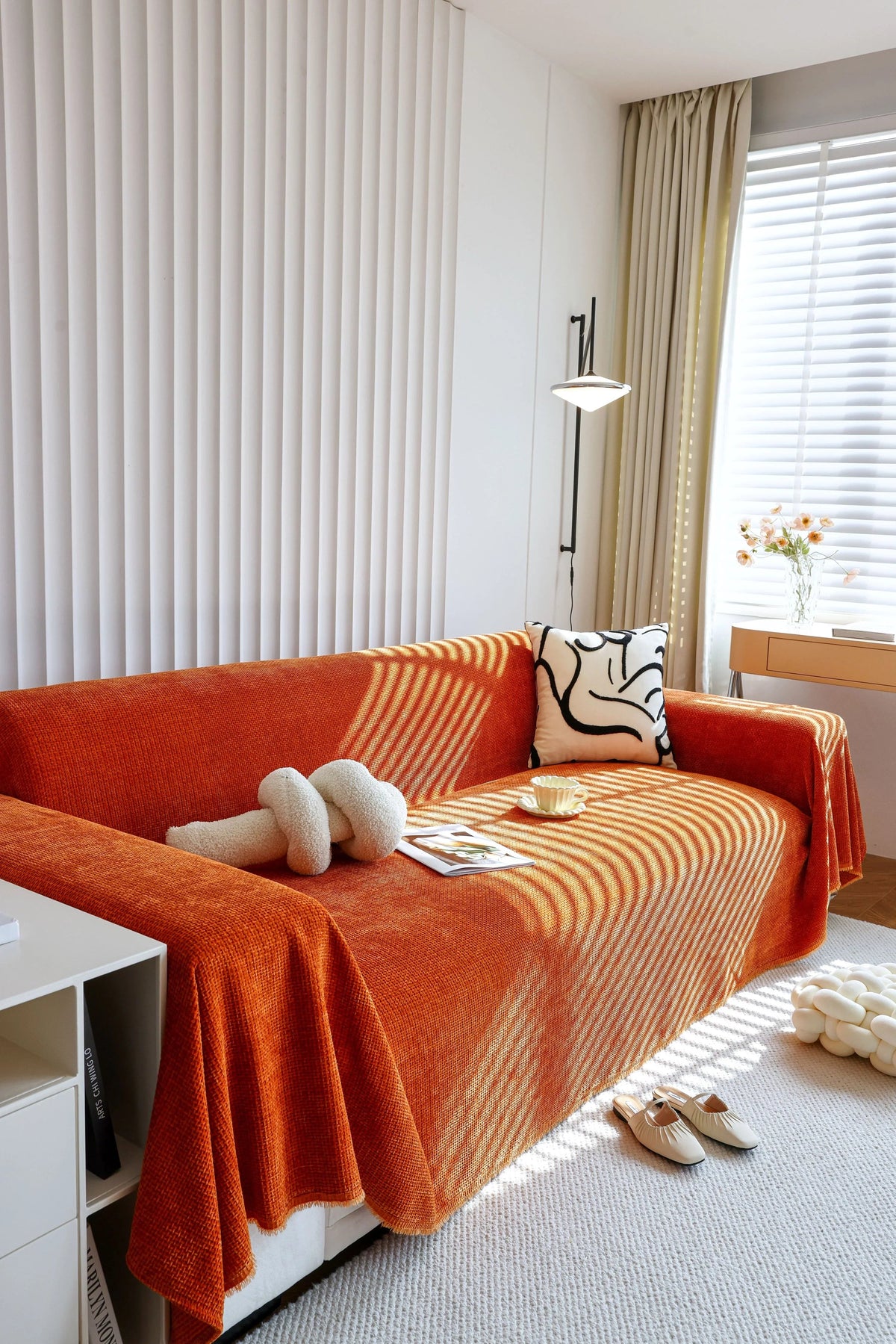 Jeté de canapé Coveri · Caramel (vue 2)