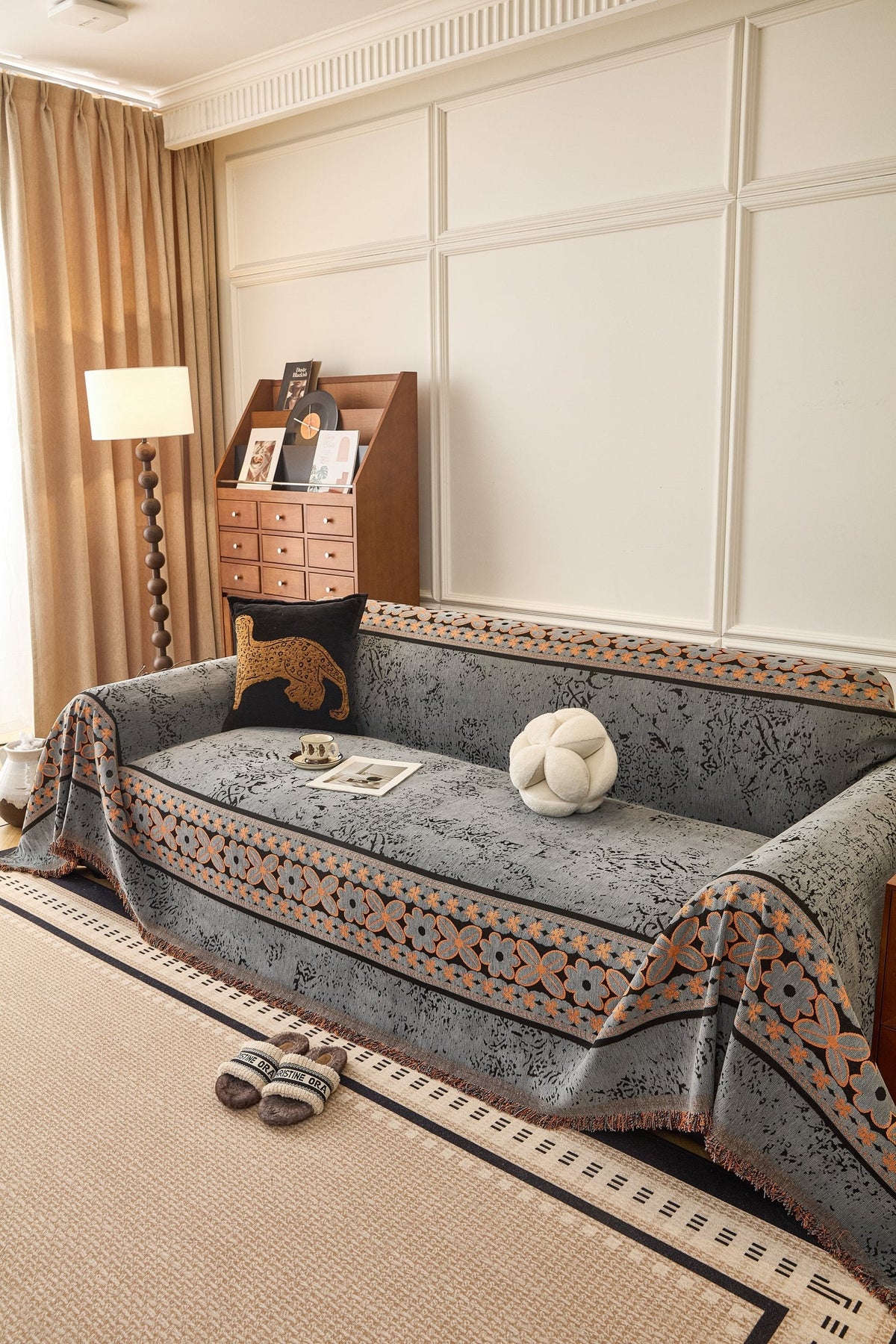 Plaid Elaris · Gris perle