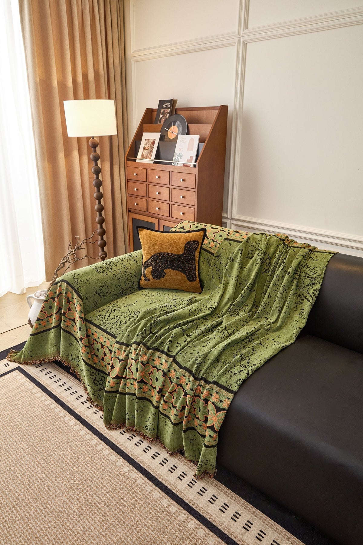 Plaid Elaris · Vert olive (vue 6)